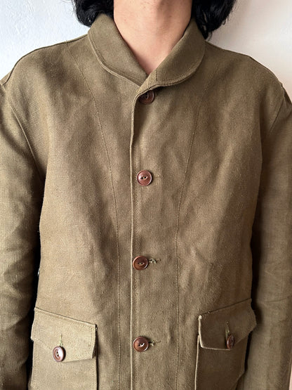 Unknown vintage french linen canvas jacket