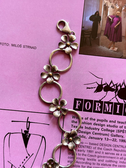 silver 925 vermeil blooming bracelet