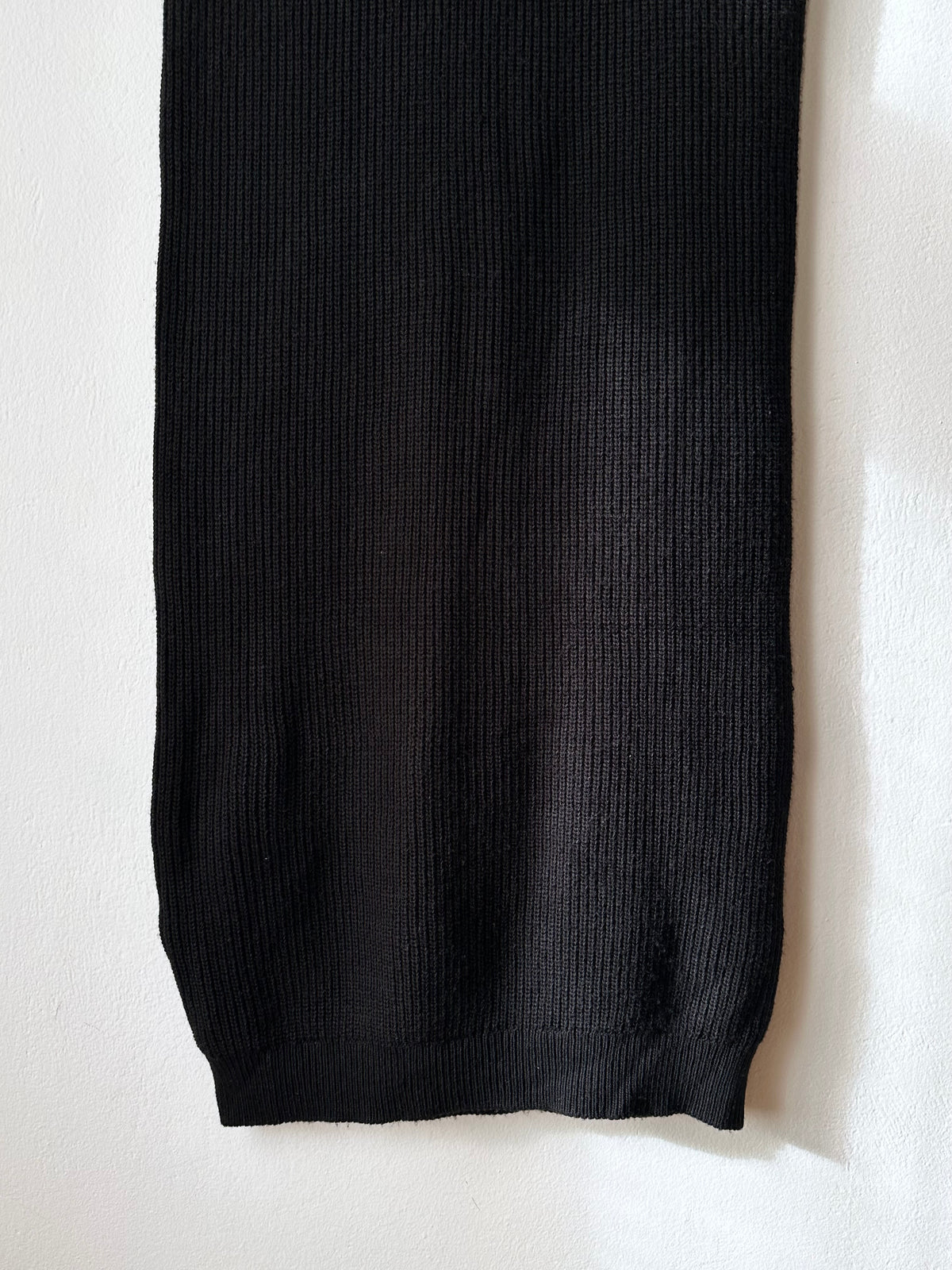 Black knit sleeveless dress