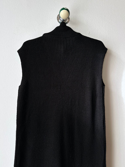 Black knit sleeveless dress