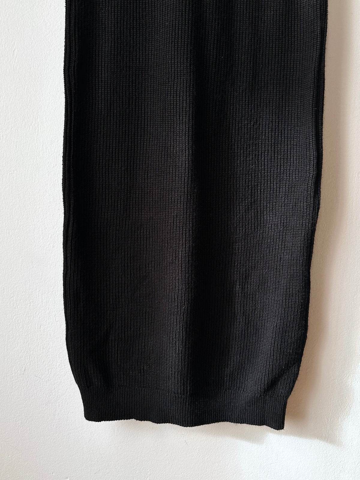 Black knit sleeveless dress