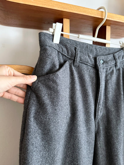 80s Italy grey wool blend pants W29