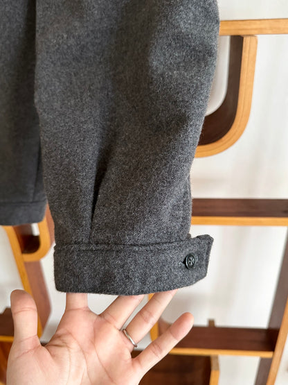80s Italy grey wool blend pants W29