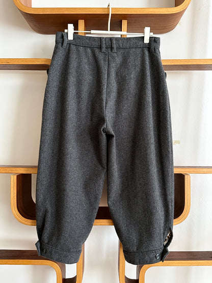 80s Italy grey wool blend pants W29