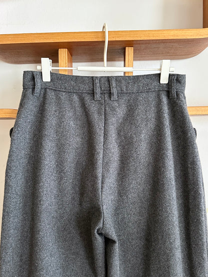 80s Italy grey wool blend pants W29