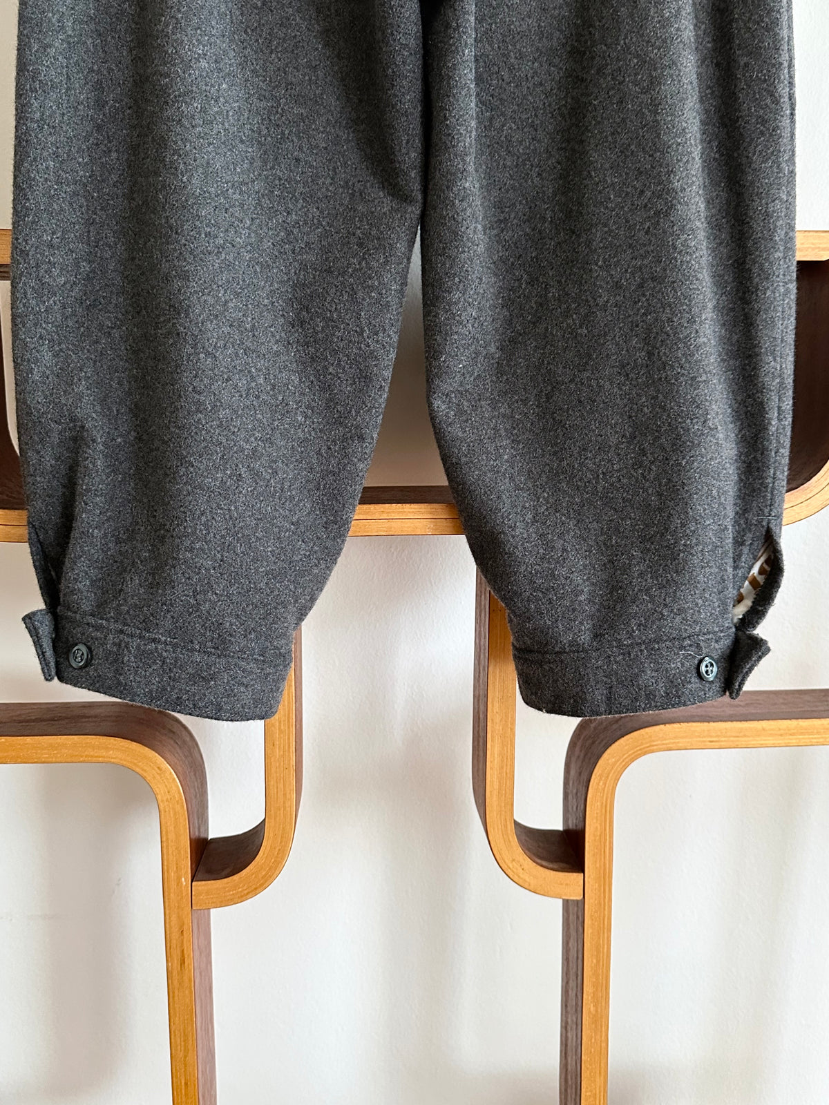 80s Italy grey wool blend pants W29