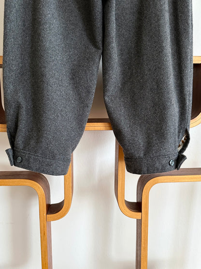 80s Italy grey wool blend pants W29