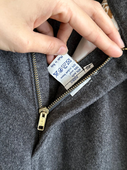 80s Italy grey wool blend pants W29