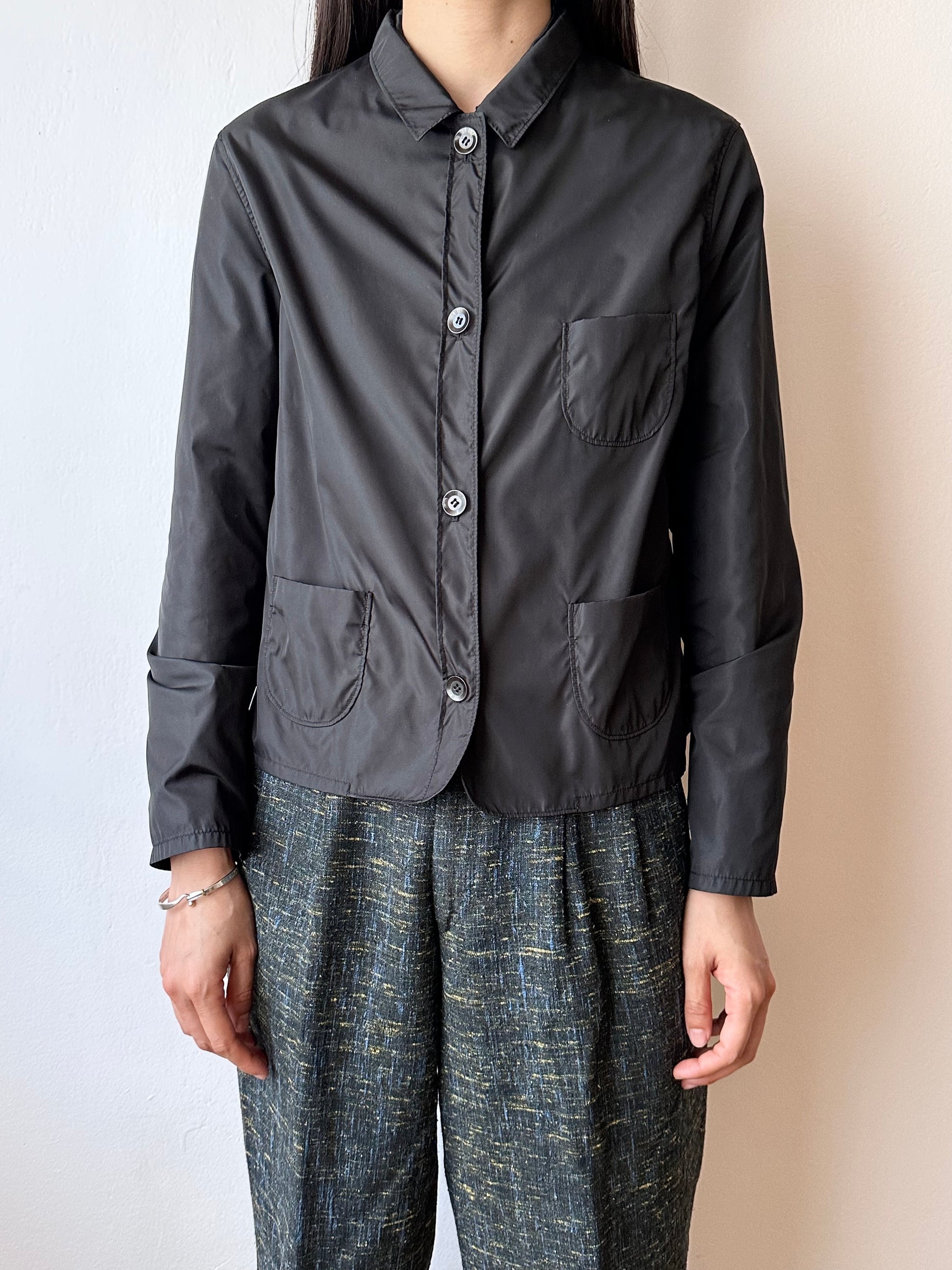 JIL SANDER 90s 90's 1990s 1990's made in Italy vintage nylon black jacket ジルサンダー ナイロンジャケット ブラック 黒 ヴィンテージ 古着