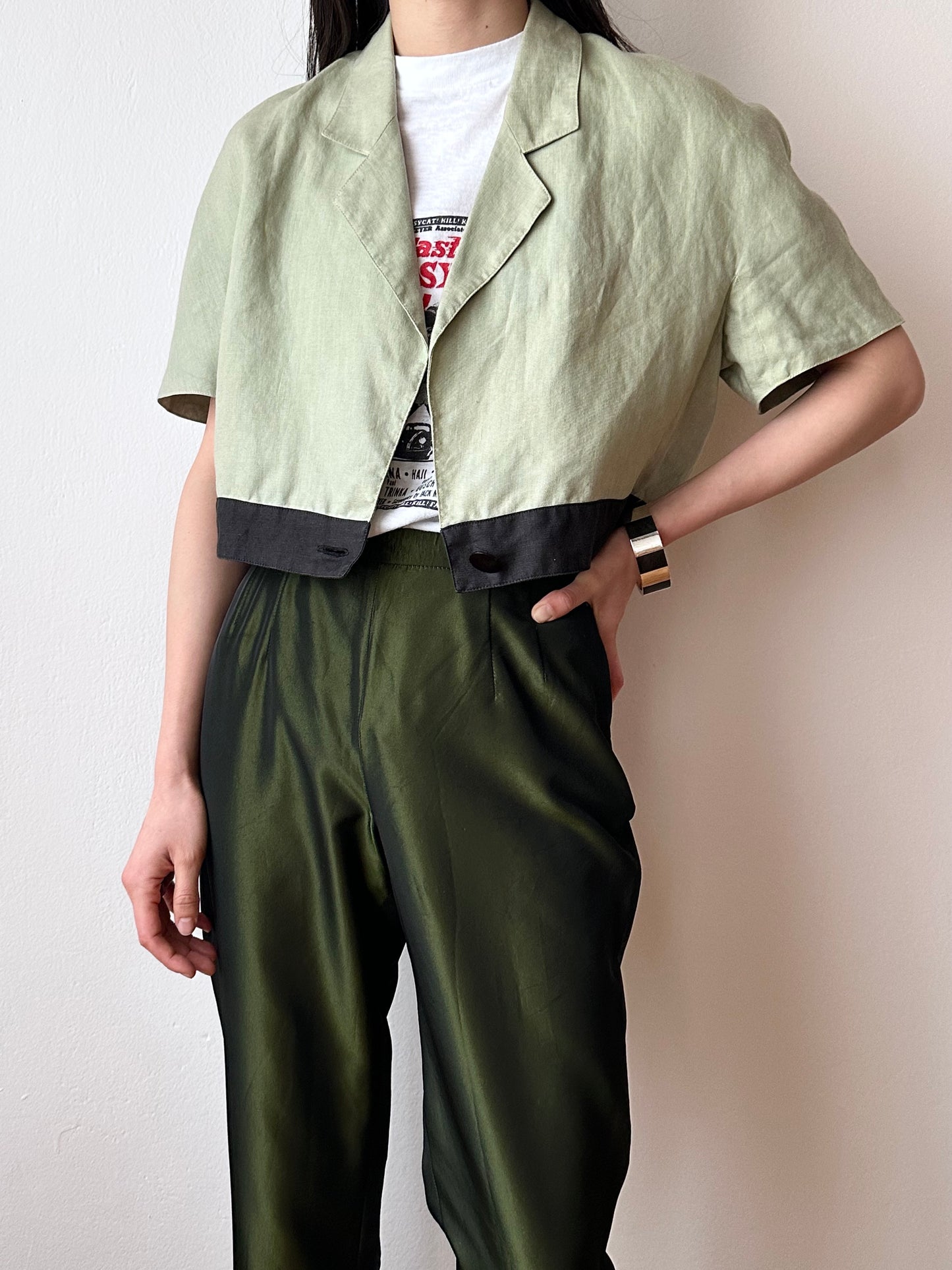 French linen short jacket