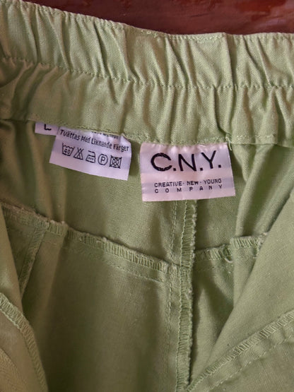 Swedish linen cotton pistachio