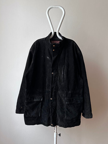 Black Leather Suède coat