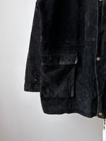 Black Leather Suède coat