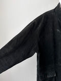 Black Leather Suède coat