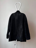 Black Leather Suède coat