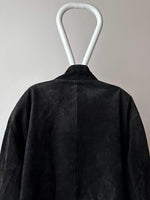 Black Leather Suède coat