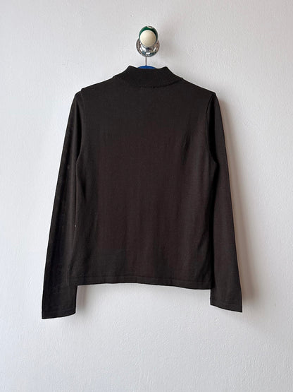 Merino wool thread embroidery knit