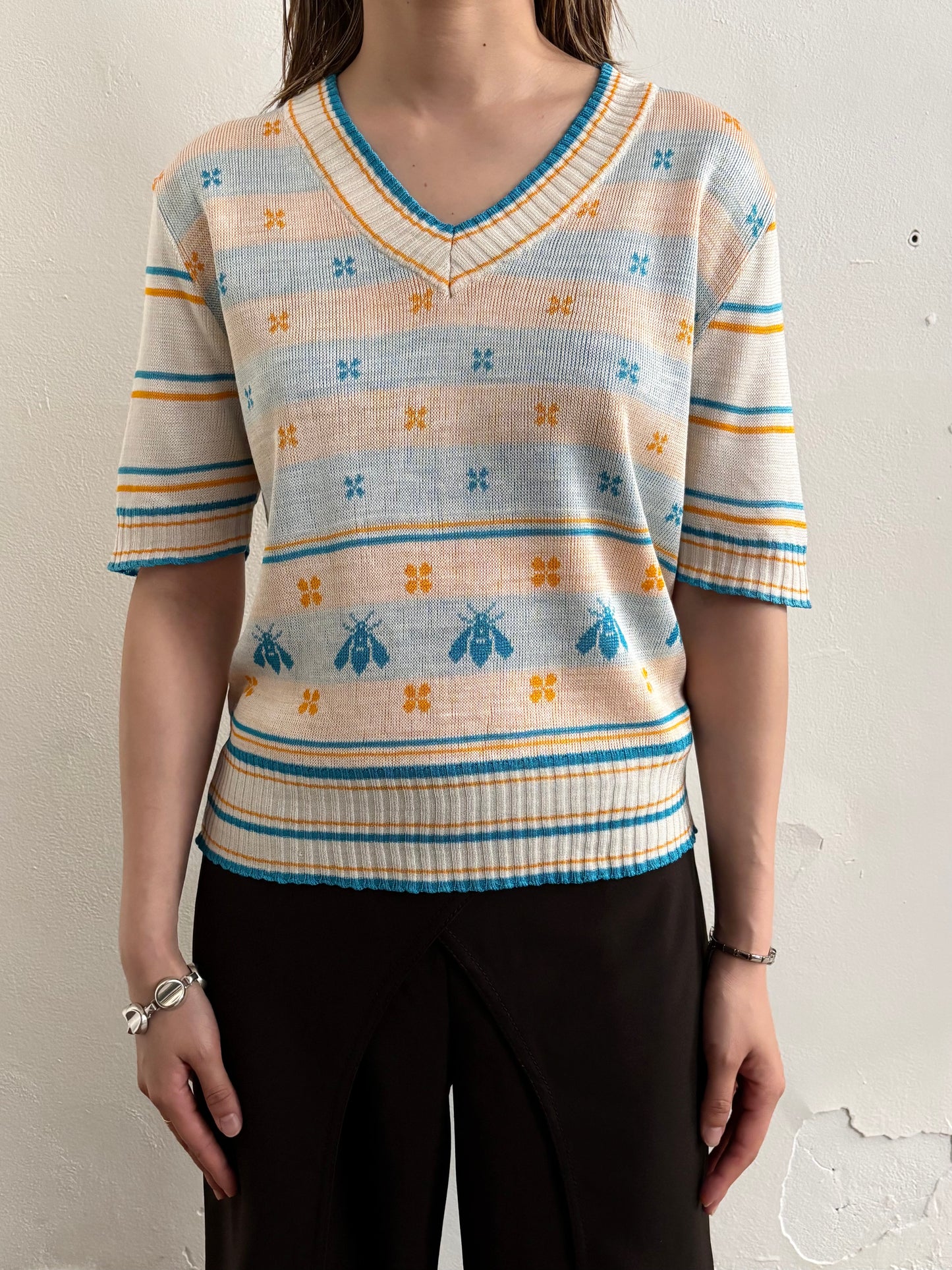 bee jacquard summer knit