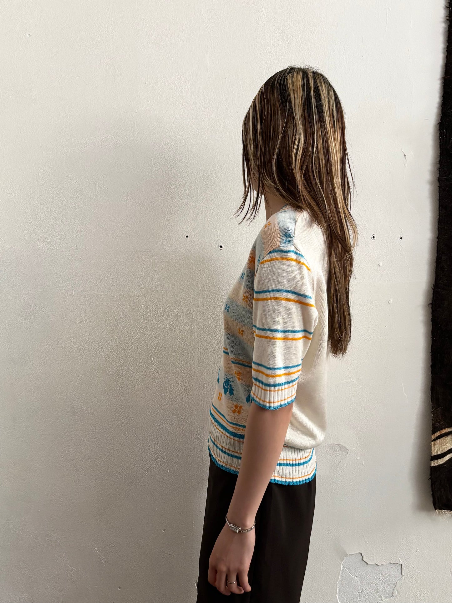 bee jacquard summer knit