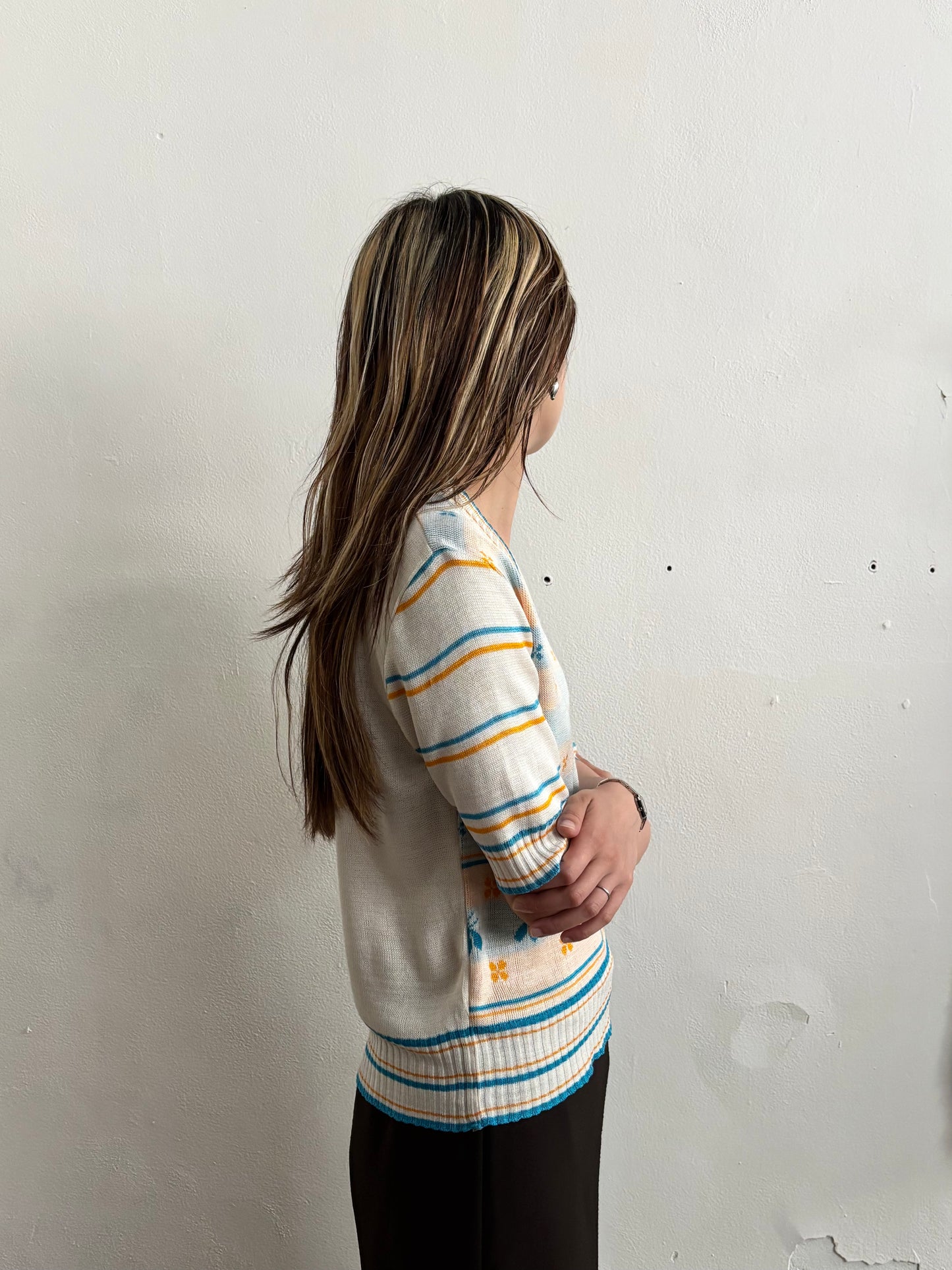 bee jacquard summer knit