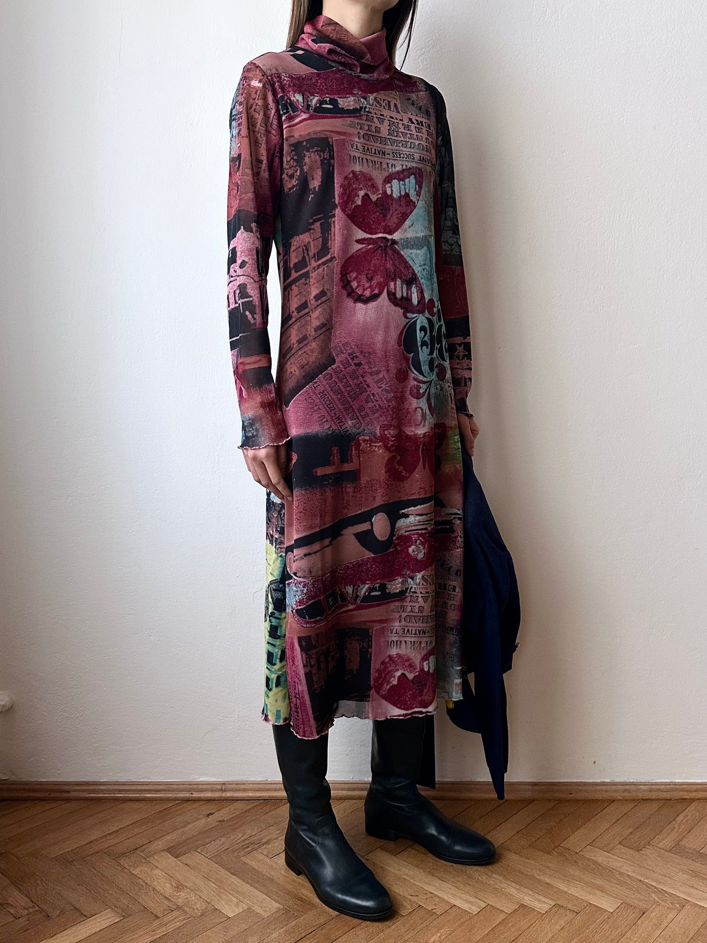 00s mesh dress made in France