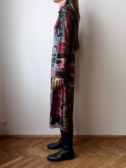 00s mesh dress made in France