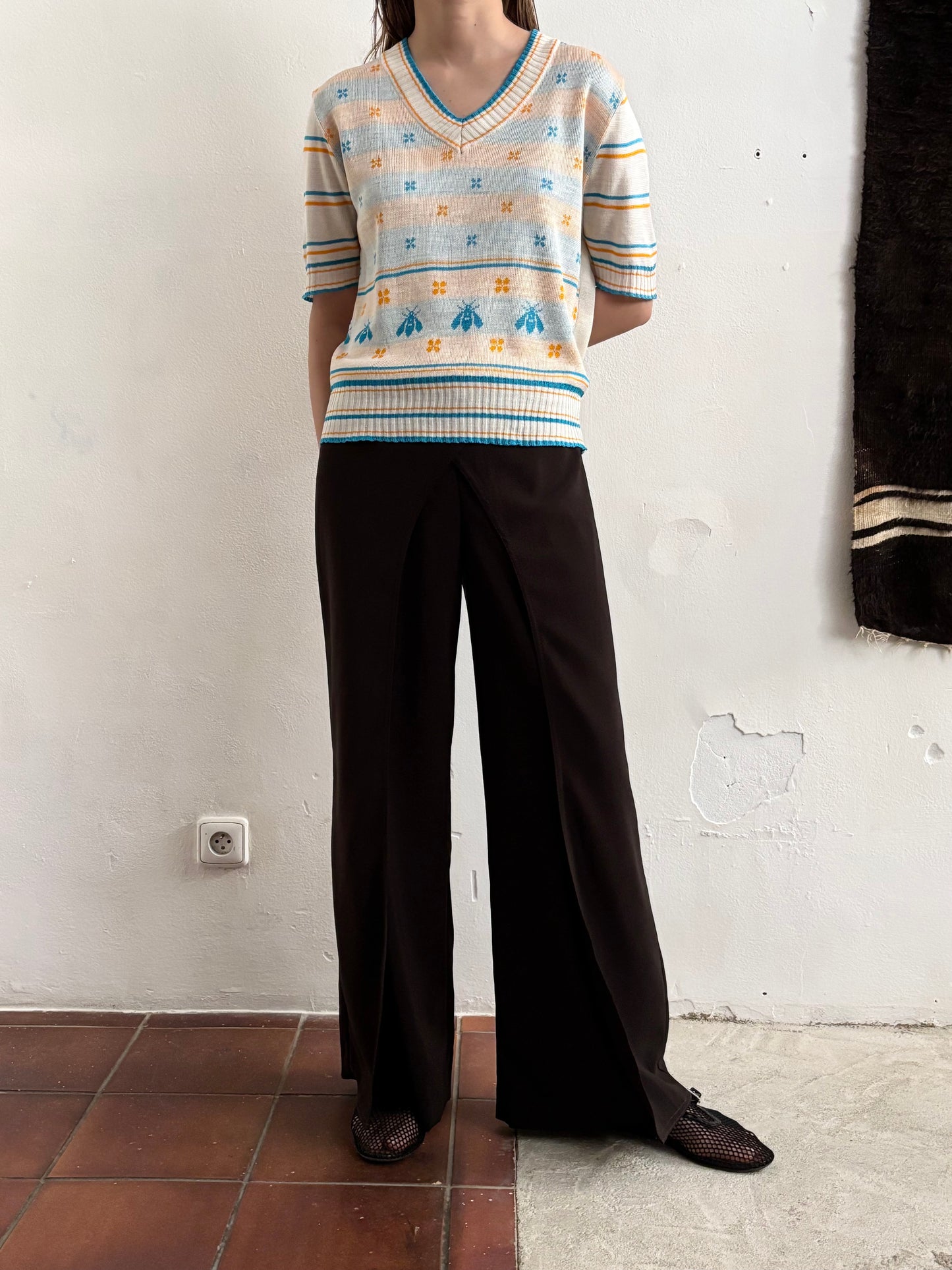 bee jacquard summer knit