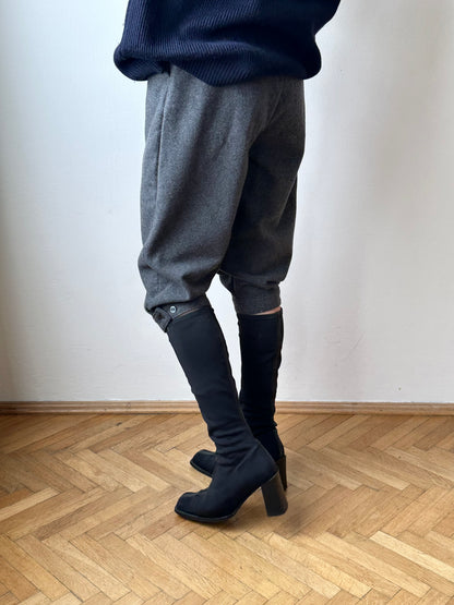 80s Italy grey wool blend pants W29