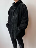 Black Leather Suède coat