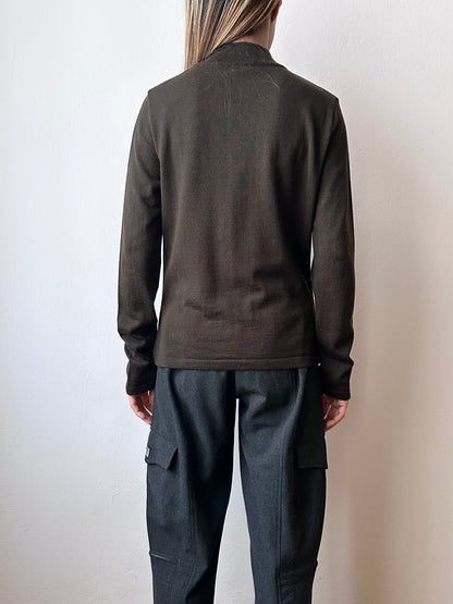 Merino wool thread embroidery knit