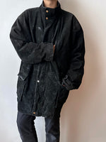 Black Leather Suède coat