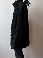 Black Leather Suède coat