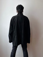 Black Leather Suède coat