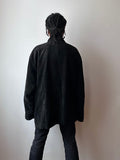 Black Leather Suède coat