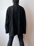 Black Leather Suède coat