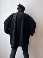 Black Leather Suède coat