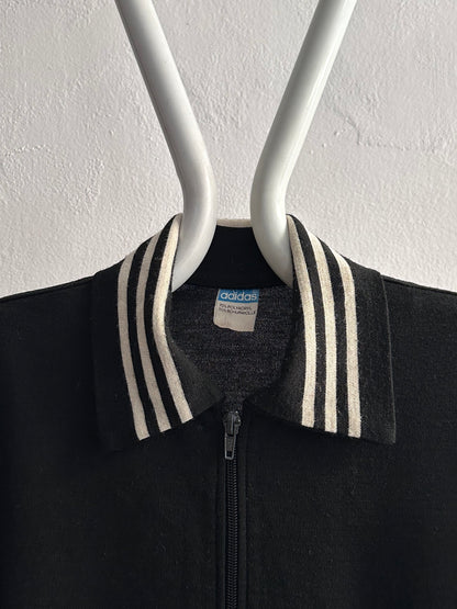 1970's Adidas Schwahn jacket 70年代 アディダス Black 黒 Made in West germany 西ドイツ製 Toto Praha Vintage clothing store Antique shop Prague 古着屋 アンティークショップ プラハ ユーロ古着  ヨーロッパ古着 古着卸 