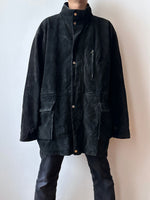 Black Leather Suède coat