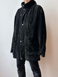 Black Leather Suède coat