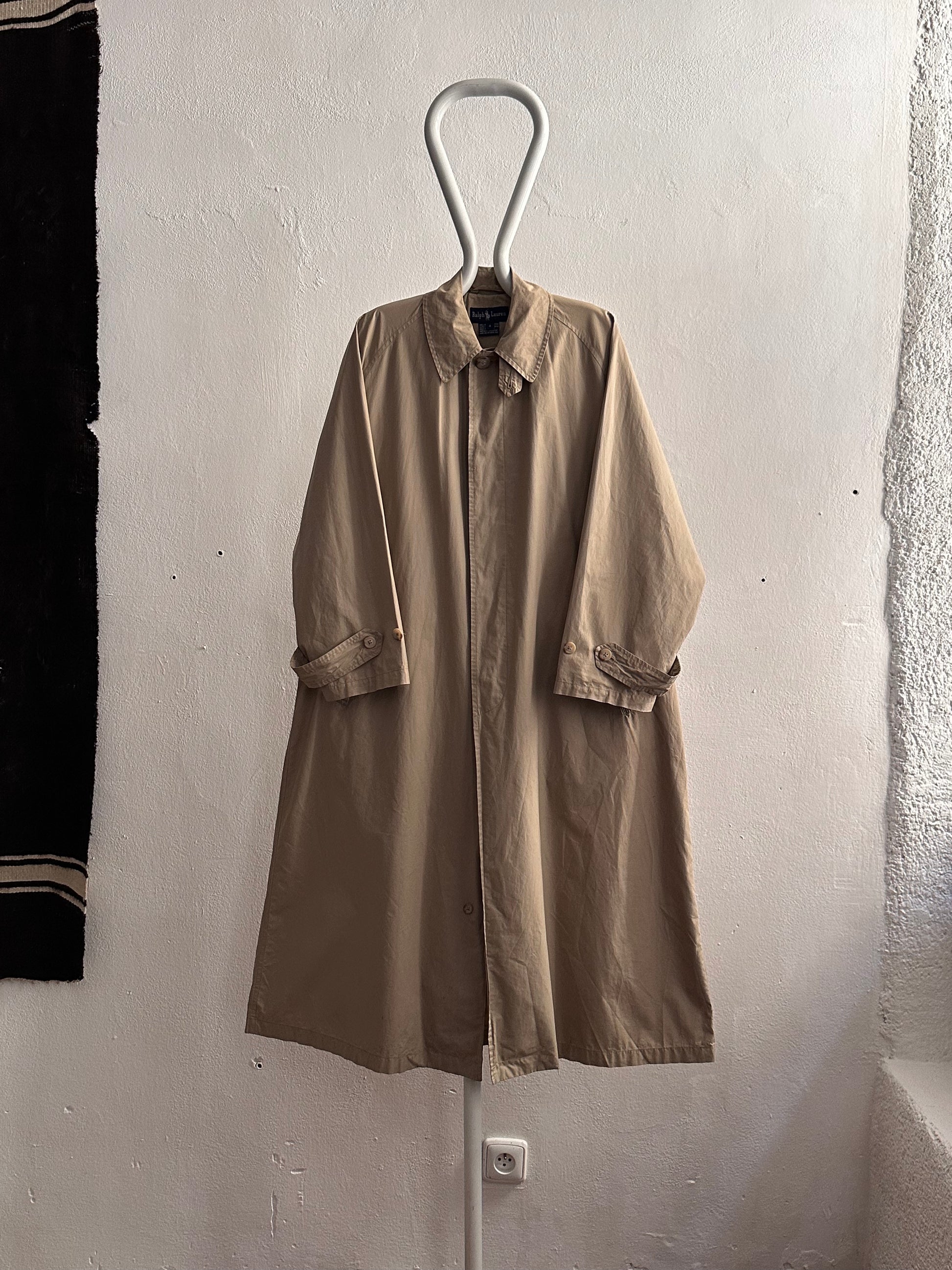 Ralph Lauren Cotton coat 90's 90年代 Vintage ヴィンテージ コート ラルフローレン  Toto Praha Vintage clothing store Antique shop Prague 古着屋 アンティークショップ プラハ ユーロ古着  ヨーロッパ古着 古着卸 