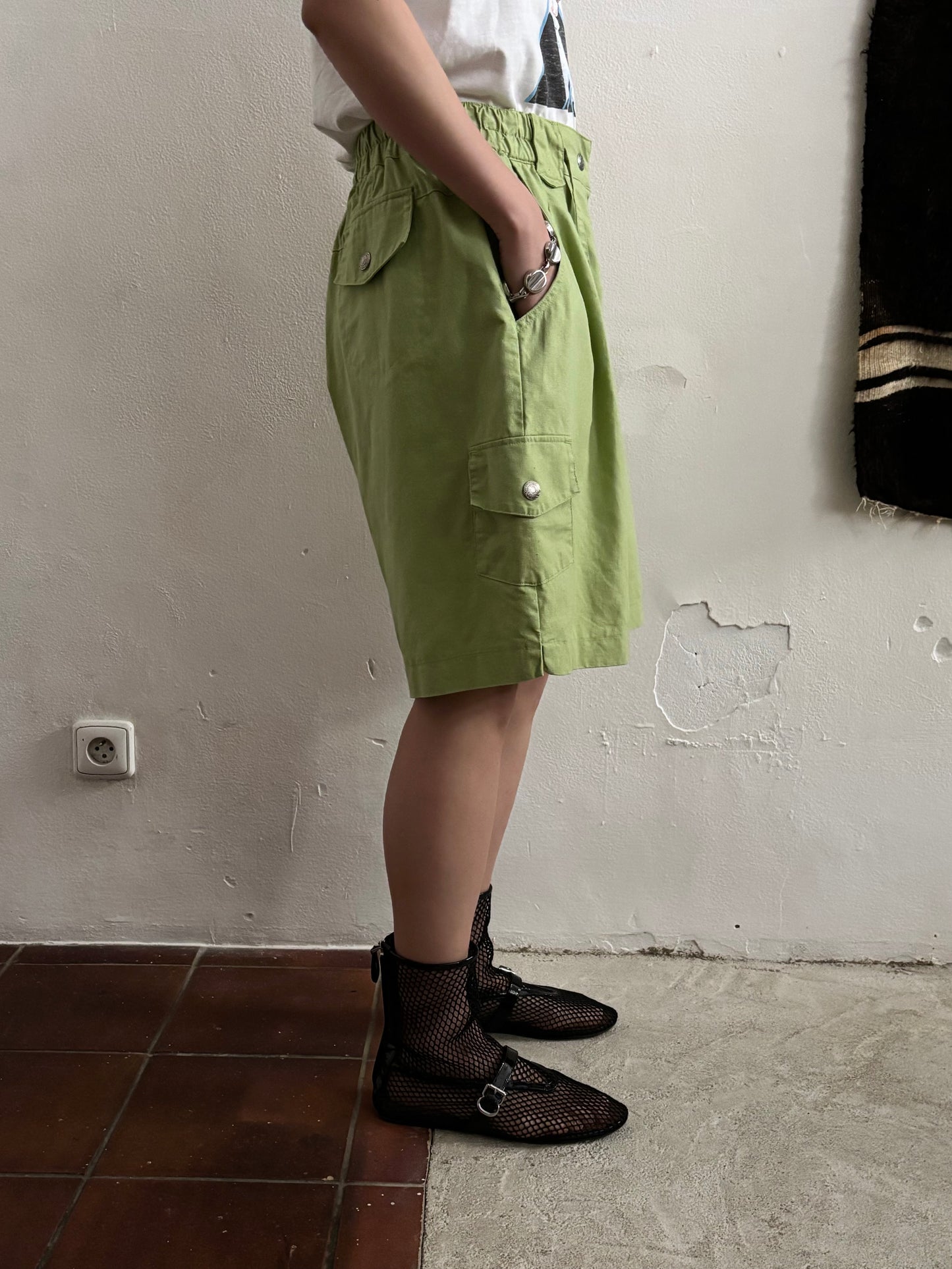 Swedish linen cotton pistachio