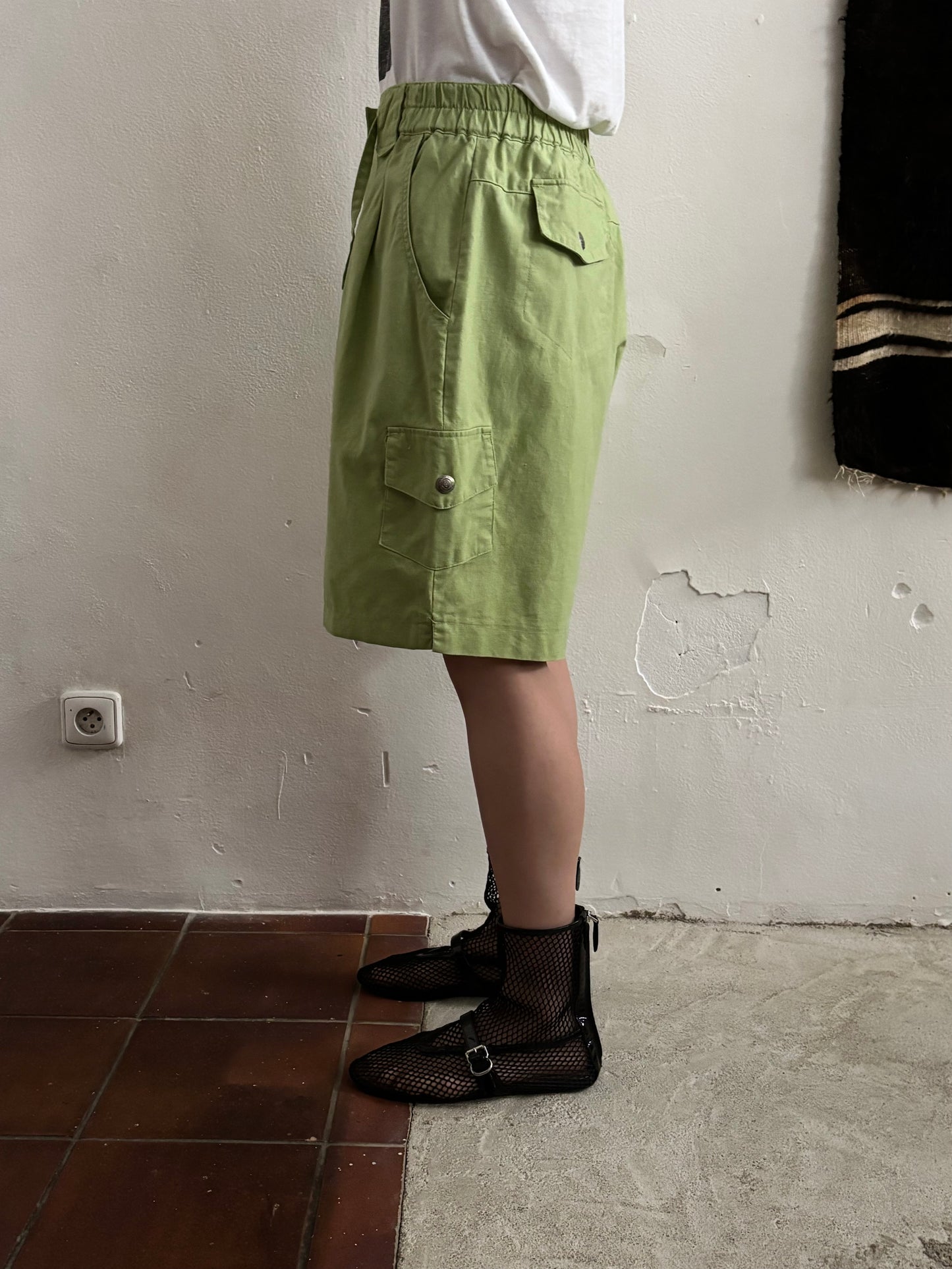 Swedish linen cotton pistachio