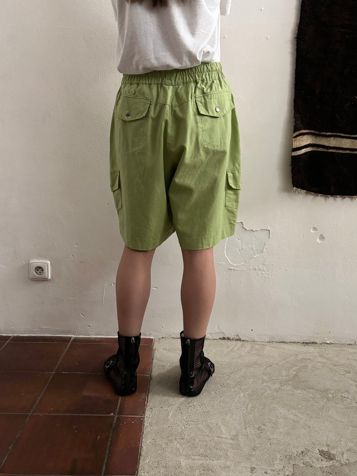 Swedish linen cotton pistachio