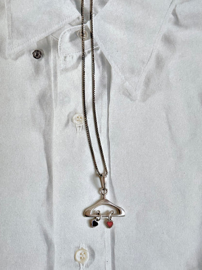 German 835 vintage silver hanger pendant necklace