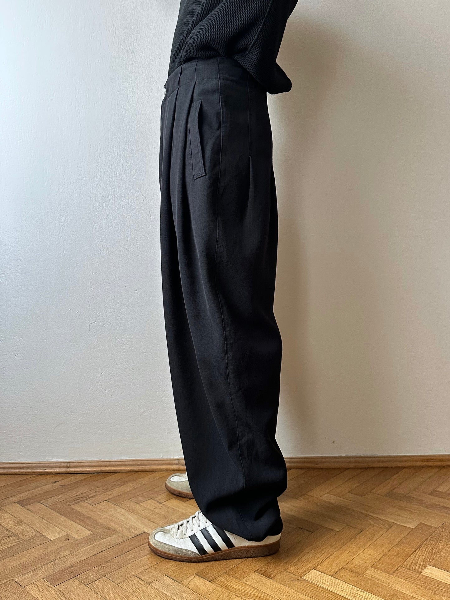 90s Black trousers - w31