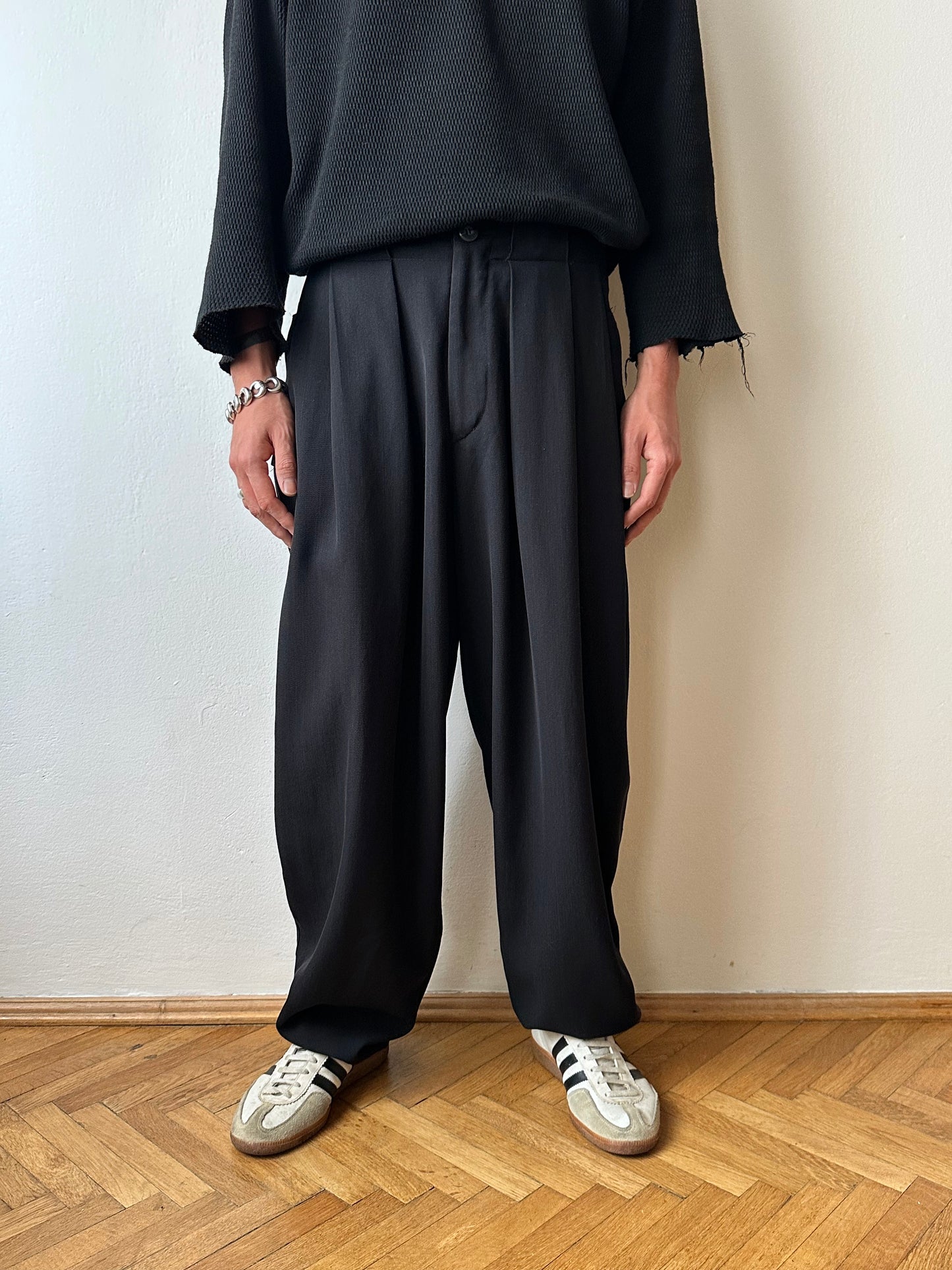 90s Black trousers - w31