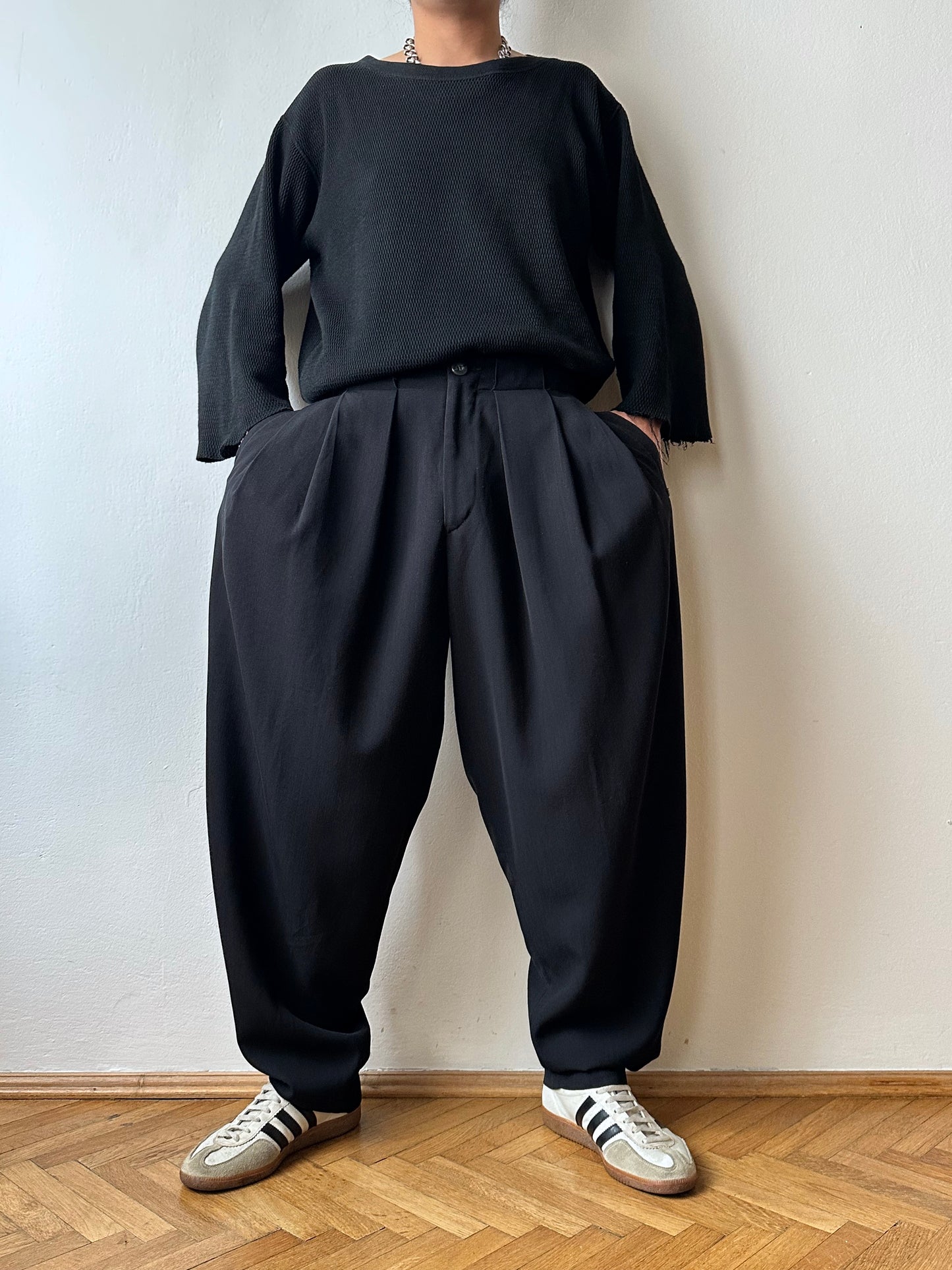 90s Black trousers - w31