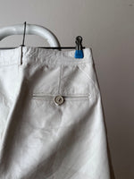 80s White Leather trousers - w26