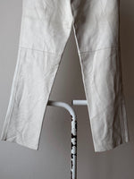 80s White Leather trousers - w26