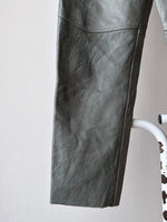 80s Gray Leather trousers - w27-28